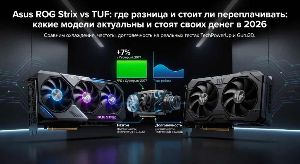 Asus ROG Strix vs TUF: где разница и стоит ли переплачивать: какие модели актуальны и стоят своих денег в 2026