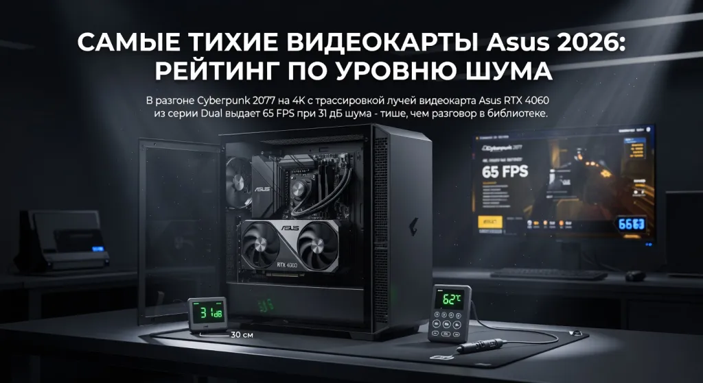 Самые тихие видеокарты Asus 2026: рейтинг по уровню шума — практический разбор с тестами в актуальных играх