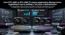 Asus RTX 4060 vs RTX 4060 Ti: какую видеокарту бренда взять: подробный гид по выбору с тестами и сравнениями